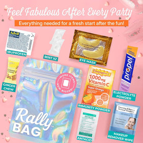 Real Vitamins makeup remover wipes for quick refreshing between events.