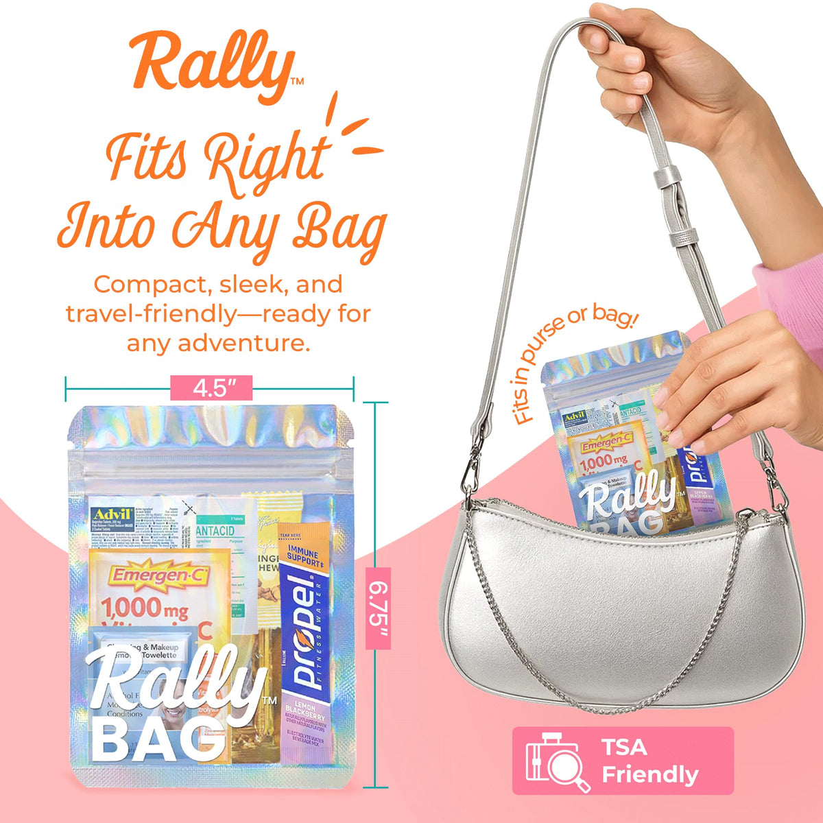 Real Vitamins vitamin C packet supports a bright start to the day.