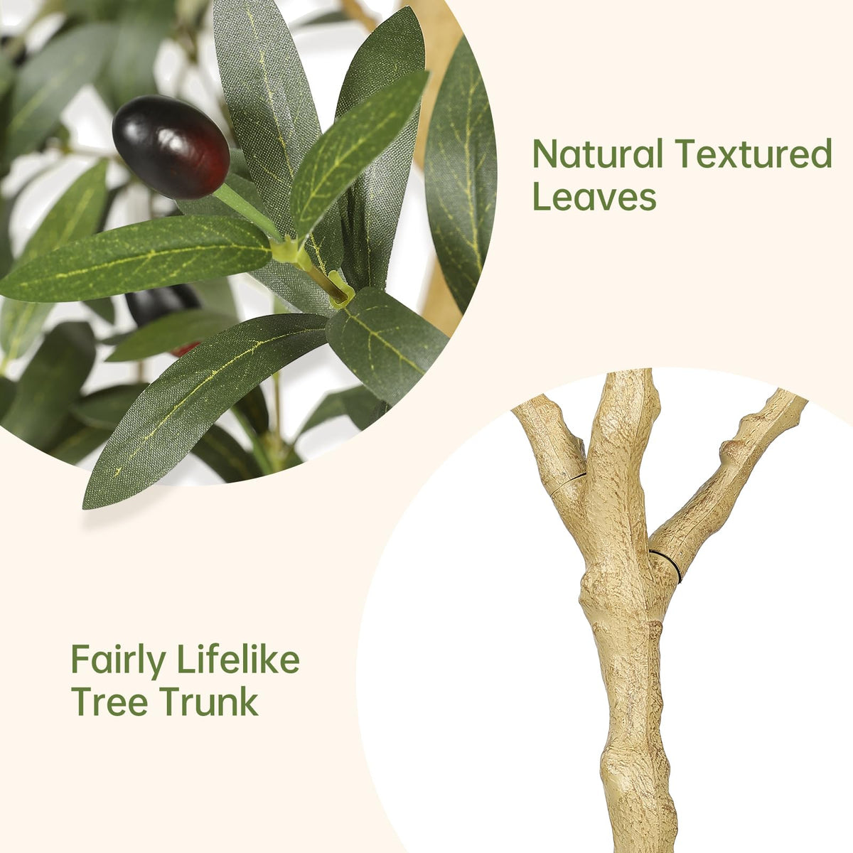 REALEAD olive tree 6ft uv-resistant materials withstand sun for year-round display.