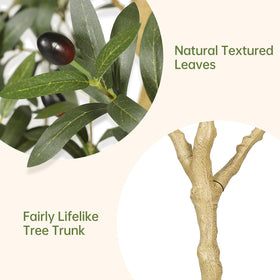 REALEAD olive tree 6ft uv-resistant materials withstand sun for year-round display.