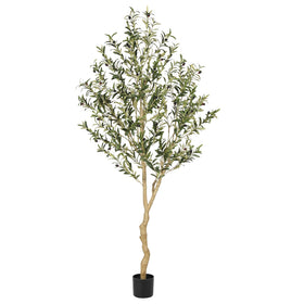 REALEAD faux olive tree 6ft with realistic leaves for living room decor