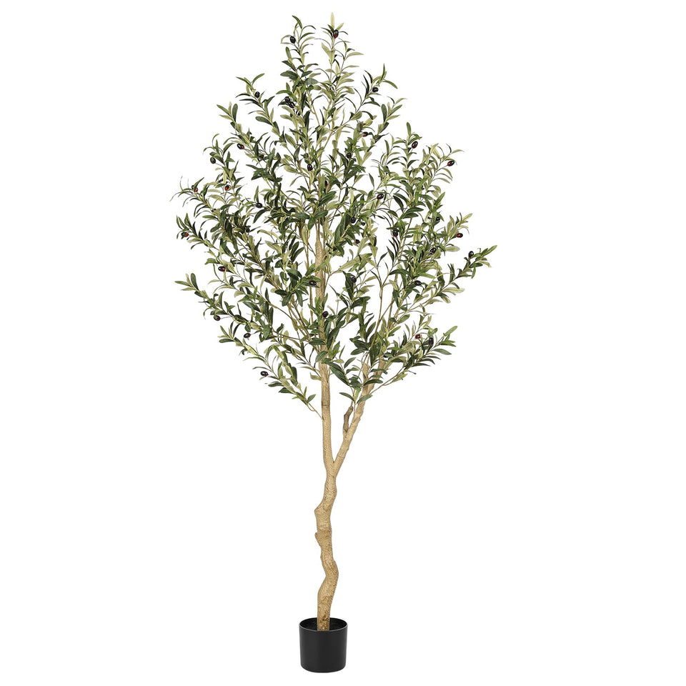 REALEAD faux olive tree 6ft with realistic leaves for living room decor