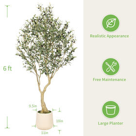 REALEAD olive tree with adjustable branches for versatile styling.