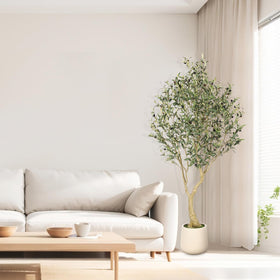 REALEAD olive tree close-up shows lifelike fruits for natural ambiance.
