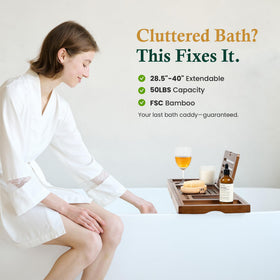 Sustainably sourced FSC-certified wood adds eco-friendly appeal to your bath