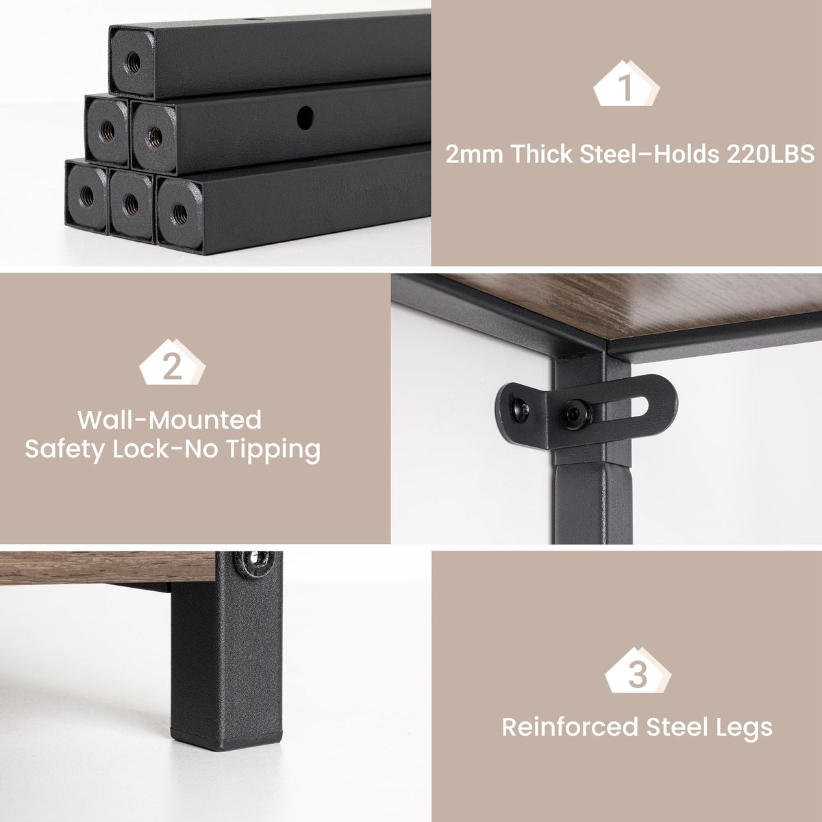Realgulf FSC-certified wood shelves offering sustainable durability