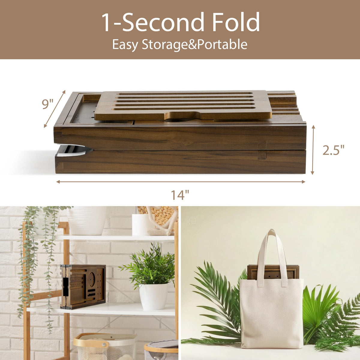 RealGulf teak bathtub tray splash-proof surface protects items.