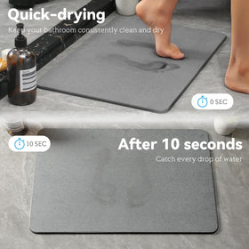 Realion Stone Bath Mat easy cleaning with sandpaper included for stubborn stains.
