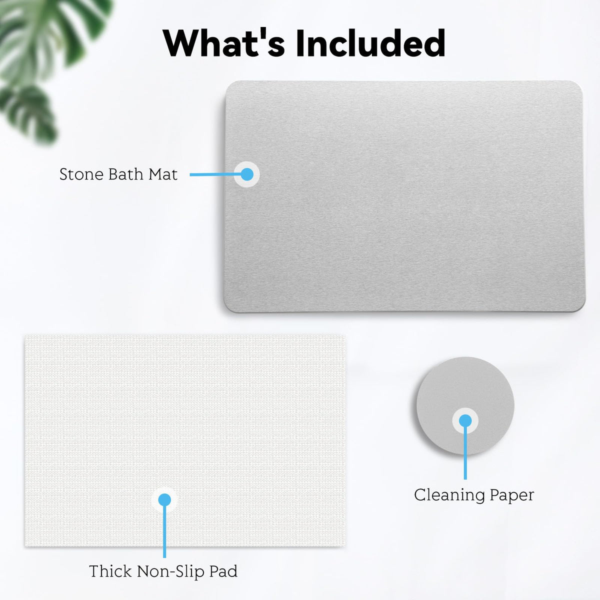 Realion stone bath mat offers versatile use as kitchen or entryway mat.
