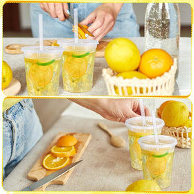 Reallnaive 30oz plastic cup with clear design for iced drinks.
