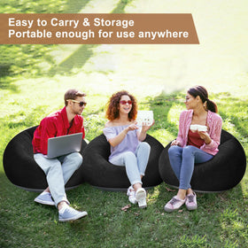 Realspring outdoor movie-night inflatable chair for flexible outdoor seating.
