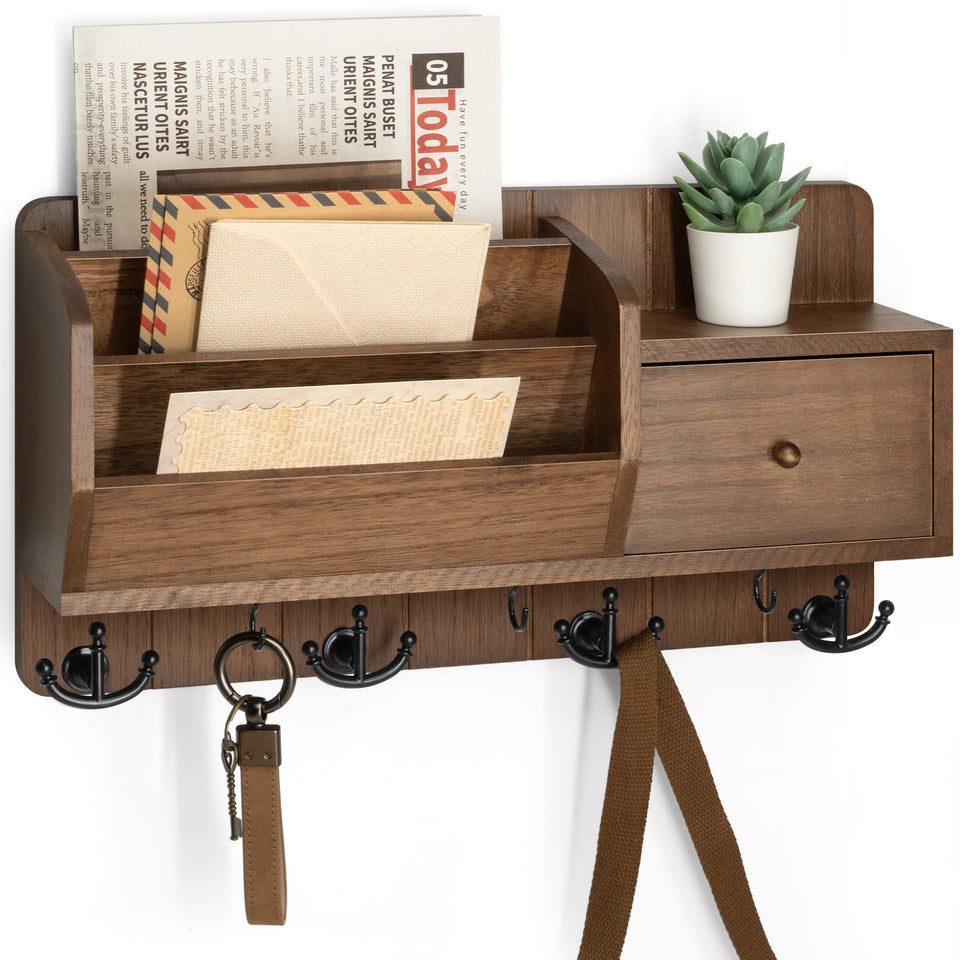 Rebee Vision key and mail holder wall mount shows organized entryway storage