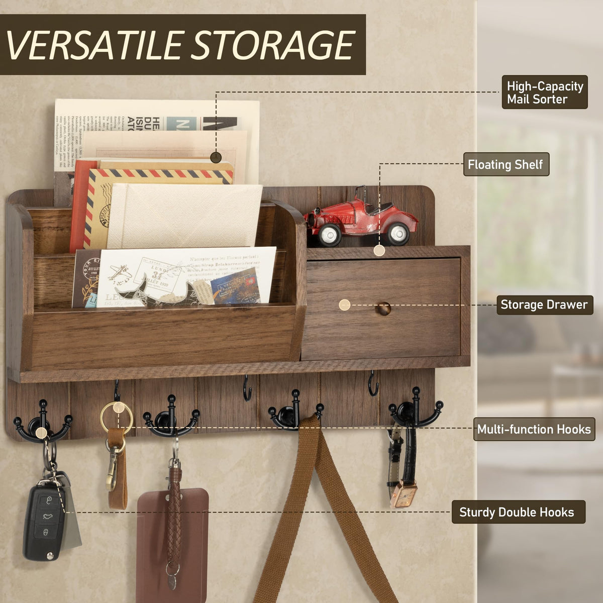 Rebee Vision vintage brown finish adds warm farmhouse style to any wall