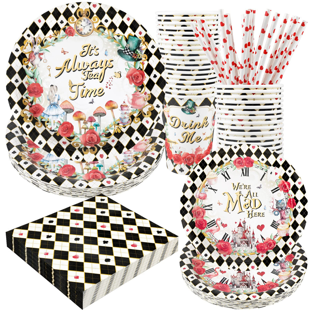 Recheel Alice dinner plates—bright Alice design for easy serving.