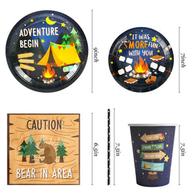 Recheel camping dessert plates 7-inch ideal for campsite snacks.
