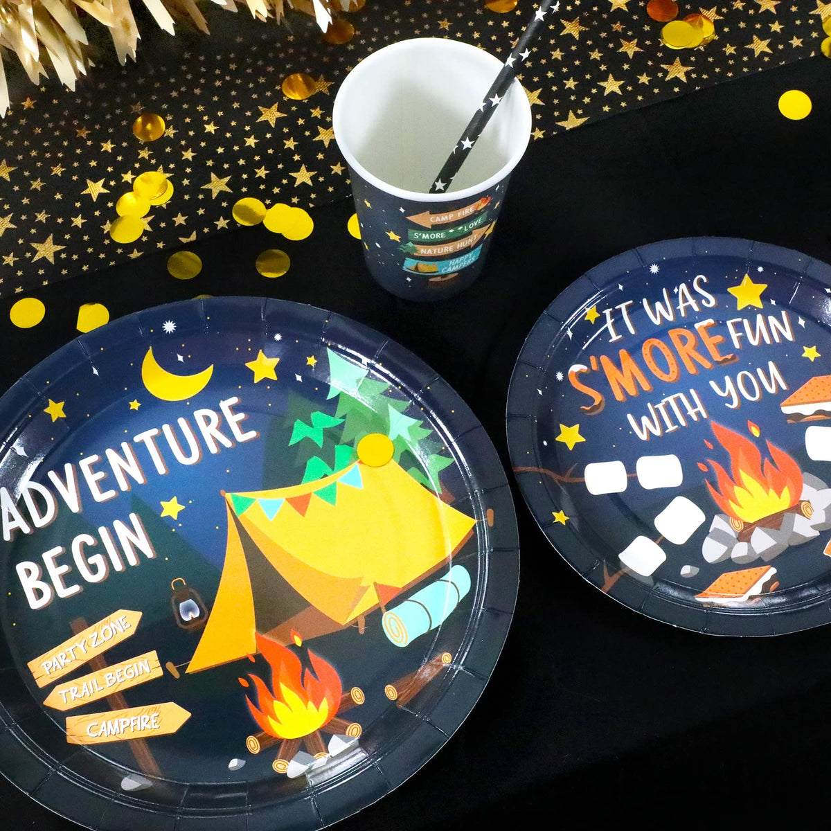 Recheel camping party-ware bundle designed for 24 guests.