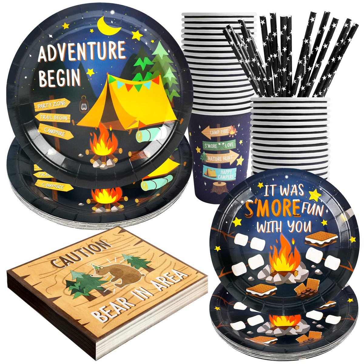 Recheel camping plates 9-inch set for outdoor meals and easy cleanup.