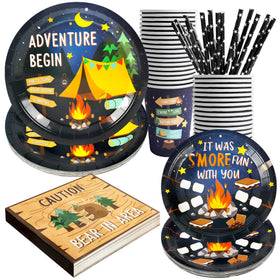 Recheel camping plates 9-inch set for outdoor meals and easy cleanup.