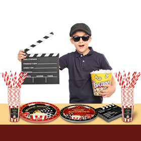 Recheel movie night paper straws - pack of 24, easy to use.