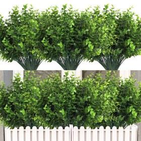 RECUTMS artificial boxwood stems 12 bundles ready to create full evergreen arrangements