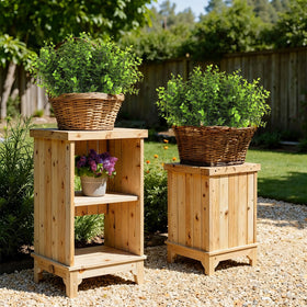 RECUTMS greenery on patio display adds year round charm