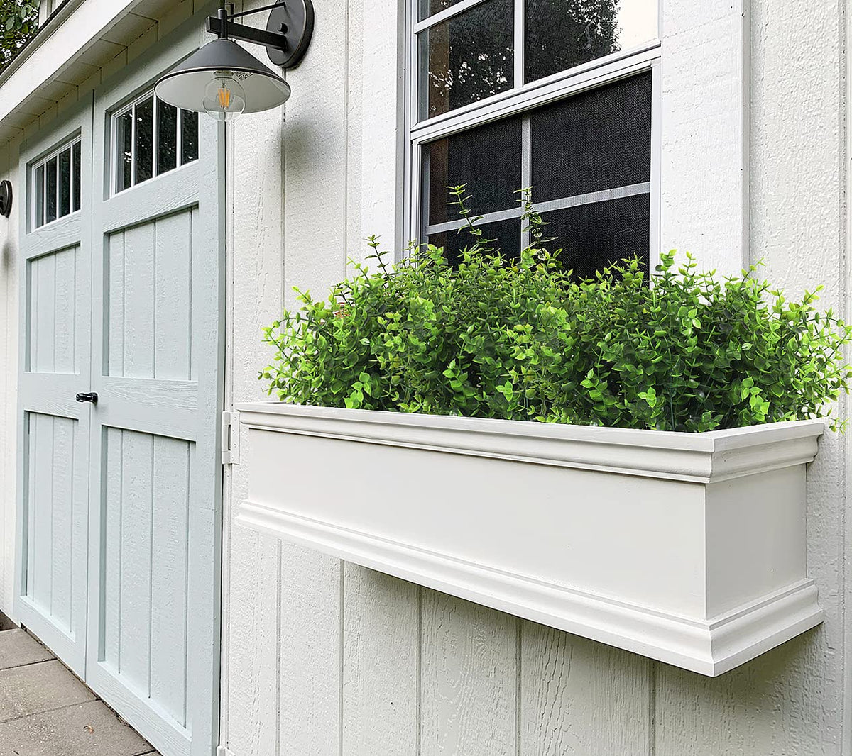RECUTMS artificial boxwood UV resistant stems stay vibrant in sun and rain