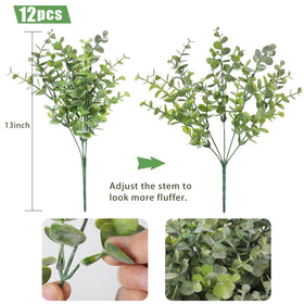 RECUTMS artificial eucalyptus stems with lifelike texture for bouquets.