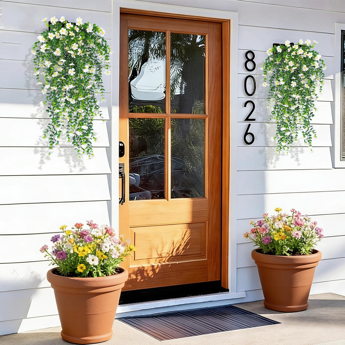 RECUTMS artificial greenery with eucalyptus leaves adds fullness to arrangements.