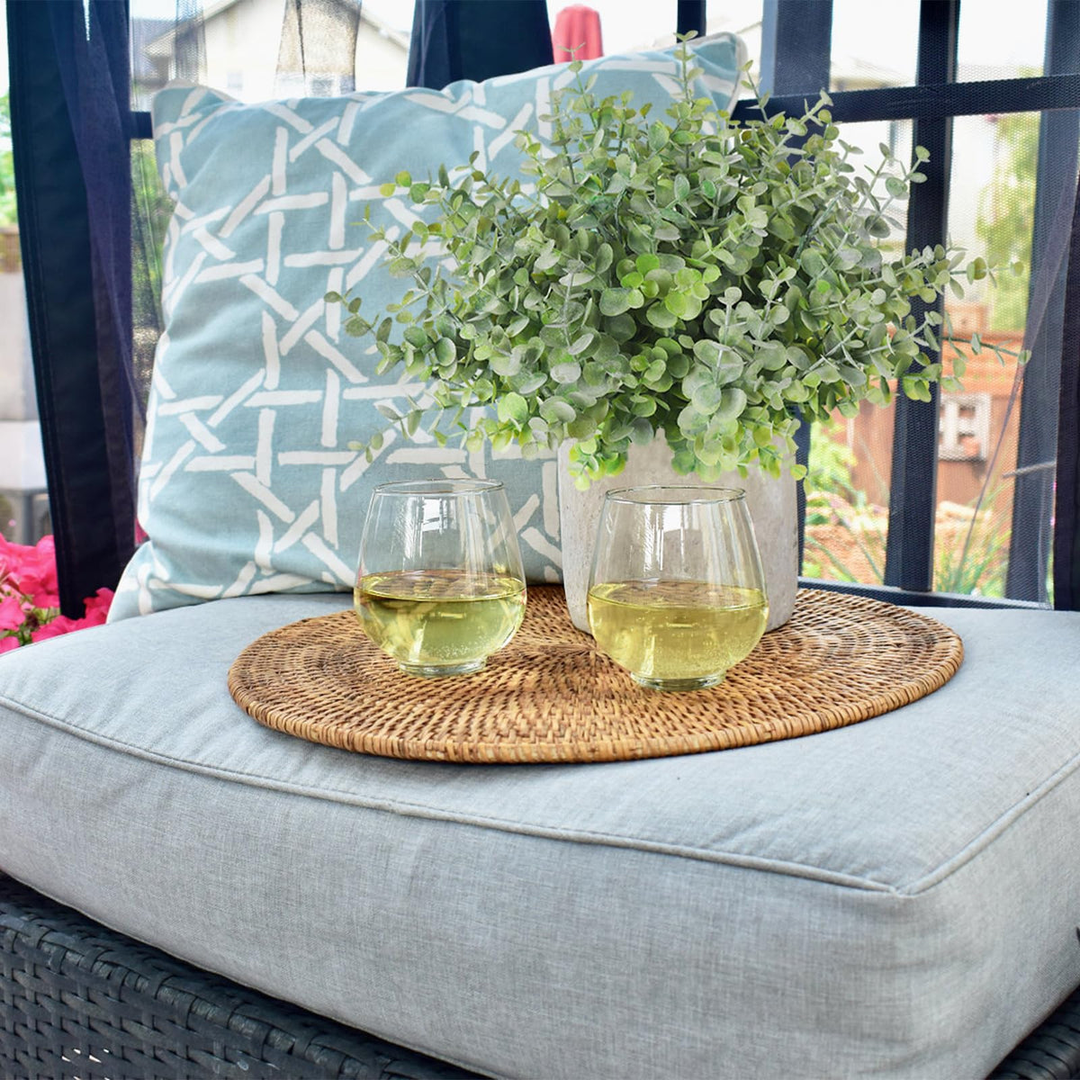 RECUTMS faux greenery for planter fillers and centerpieces.