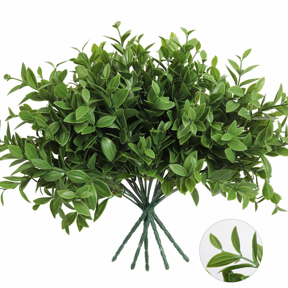 RECUTMS artificial greenery stems 14.5 inches, six bundles ready to arrange in vases
