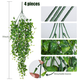 RECUTMS artificial hanging plants bendable stems enable flexible indoor or outdoor displays.