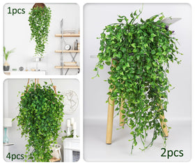 RECUTMS hanging greenery texture and depth with 585 leaves in total.