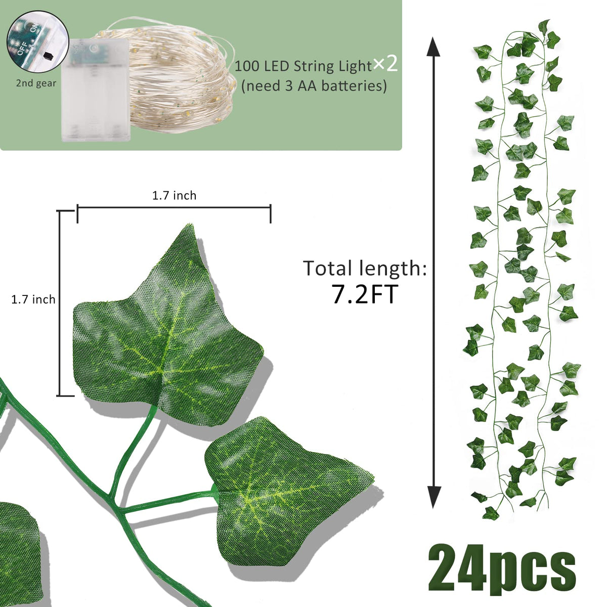 RECUTMS artificial ivy garlands for indoor and outdoor decoration