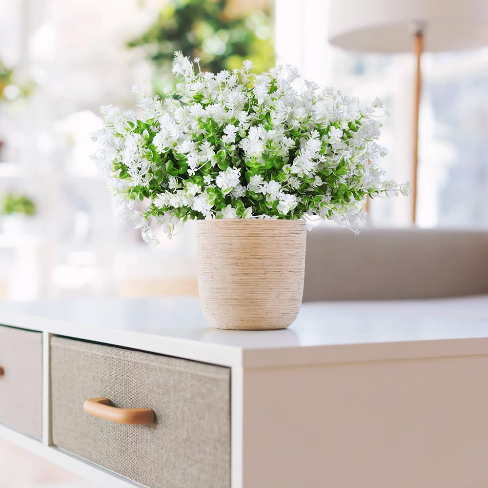 RECUTMS artificial lotus outdoor porch garden setup is maintenance-free.