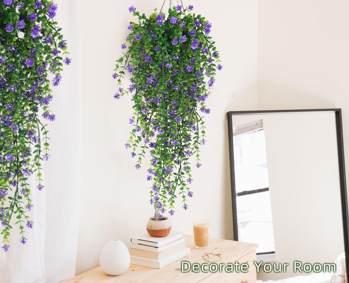 RECUTMS detailed-textured leaves hanging vine provides realistic greenery without maintenance.
