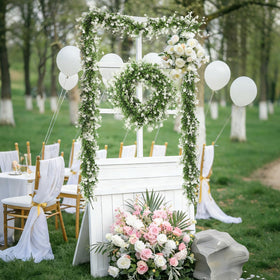 RECUTMS eucalyptus garland 5.8 ft long, easy to drape around spaces.