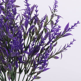 RECUTMS artificial lavender bouquet in rustic pitcher enhances farmhouse style.