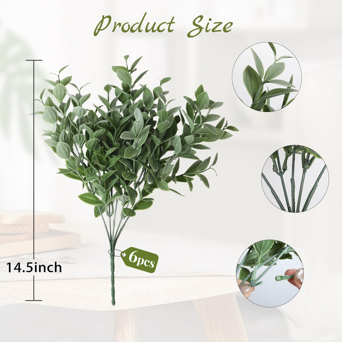 RECUTMS lucky bamboo stems with matte texture for a refined non-glossy look