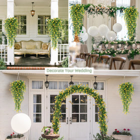 RECUTMS yellow outdoor hanging vines, easy to install and low maintenance.