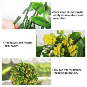 RECUTMS outdoor-indoor hanging flowers in yellow for versatile decorating options.