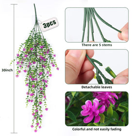 RECUTMS outdoor UV-resistant eucalyptus vines brighten balconies without watering.