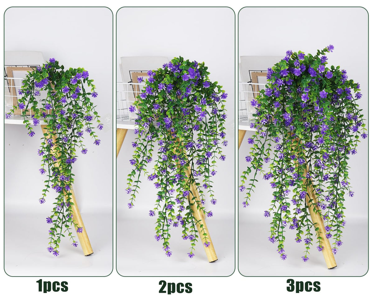 RECUTMS outdoor uv-resistant hanging fern vine stays vibrant in sun and weather.