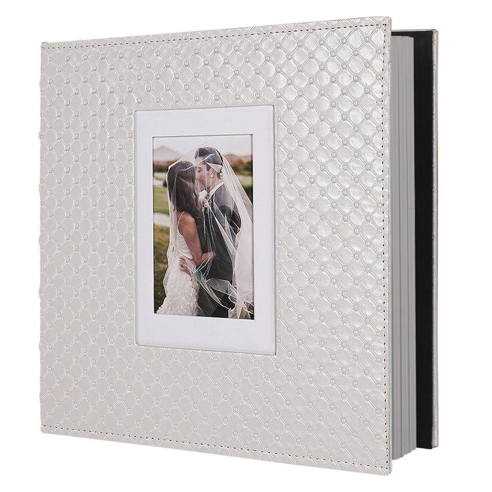 RECUTMS self-adhesive photo album with cover window offers a personalized front photo for a stylish keepsake.