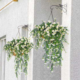 RECUTMS silk-daisy blooms and UV resistance for year-round outdoor display.