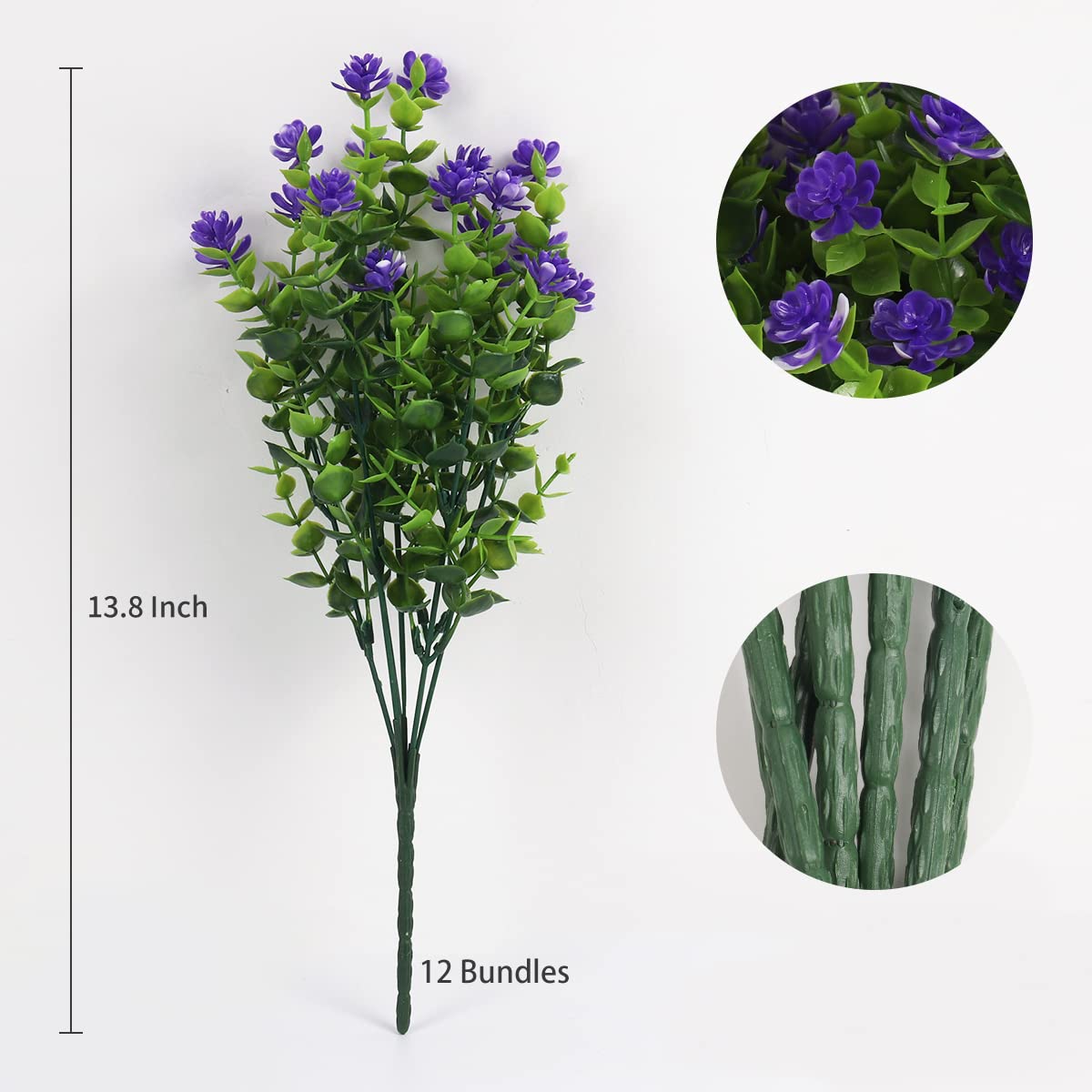 RECUTMS UV-resistant artificial flowers staying vibrant in sun and rain