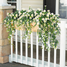 RECUTMS weatherproof flowers require no upkeep for porches and balconies.