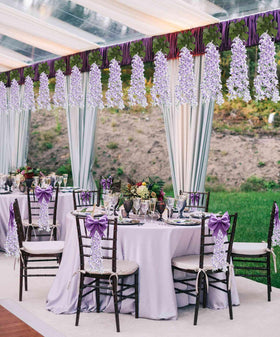 RECUTMS lilac garland ideal for wedding arches and venues.