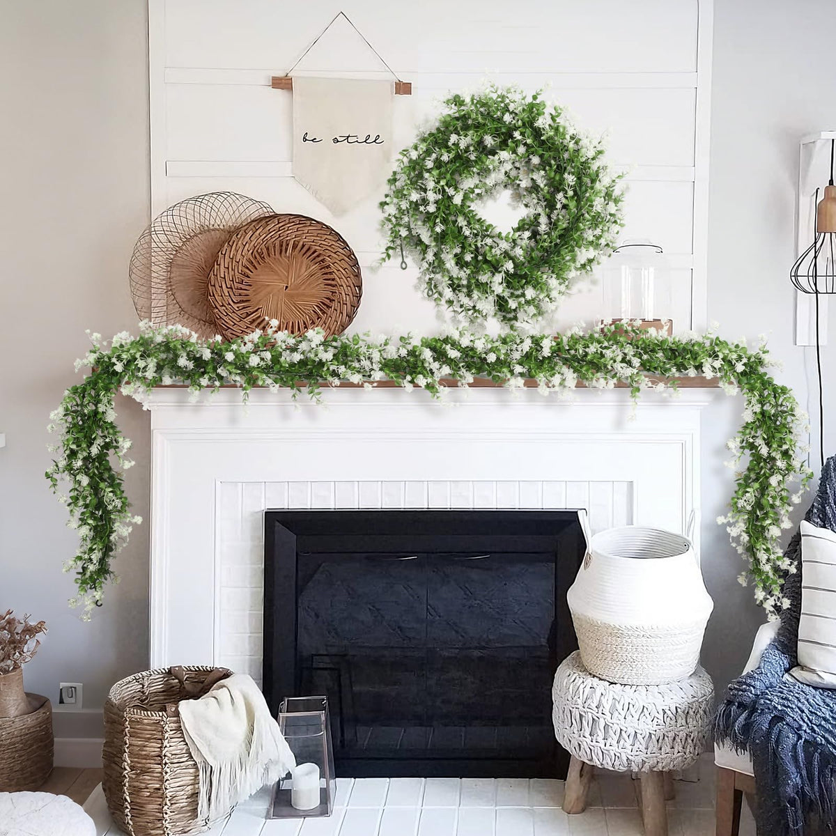 RECUTMS wedding backdrop garland enhances archways with realistic greenery.