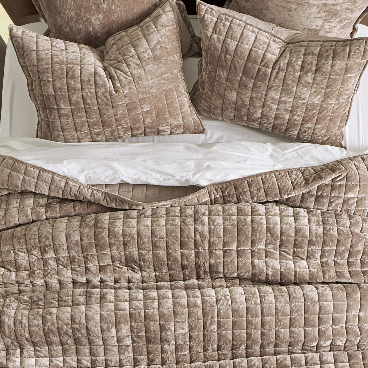 RECYCO All-season velvet comforter king size maintains comfortable warmth year-round.