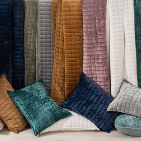 RECYCO Caramel-gold palette complements modern bedroom decor with warmth.